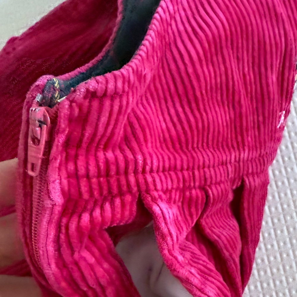 Vintage Ralph Lauren|Baby girl corduroy overalls in vibrant pink w preppy dog••• - Picture 8 of 11